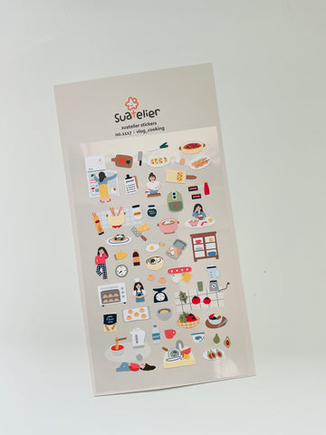 STICKERS “VLOG_COOKING” Suatelier design