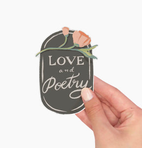 STICKER IN VINILE LOVE AND POETRY