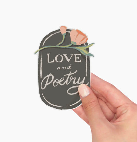 STICKER IN VINILE LOVE AND POETRY