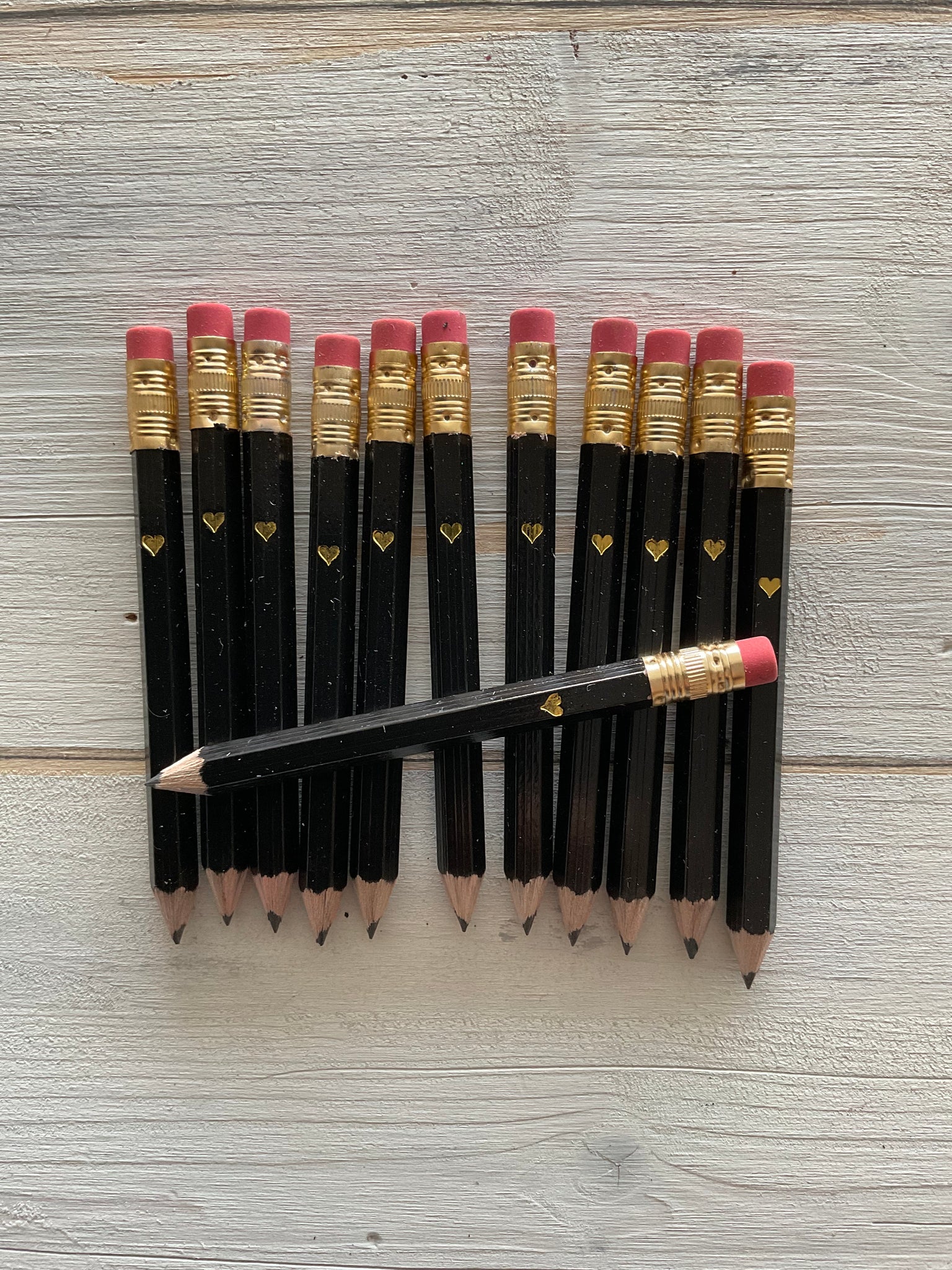 MINI MATITE con cuore oro - rosa – albero delle matite cartoleria creativa